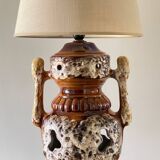 Lamp ceramic fat lava double lighting 70s