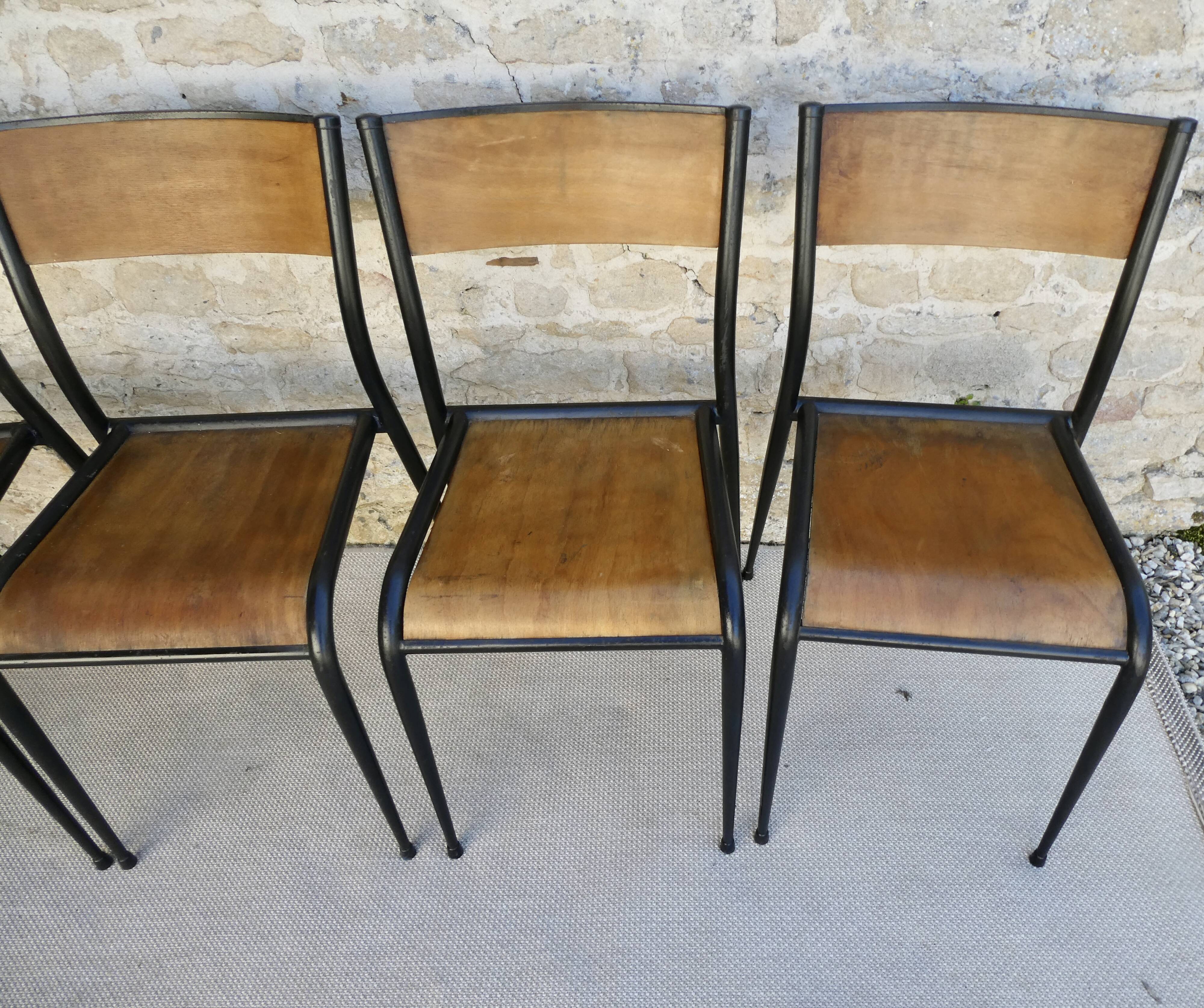 Set of 4 Mullca 510 school chairs