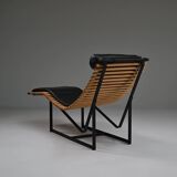 Chaise longue à dossier en épine dorsale par Peter Strassl, Allemagne des années 1970.