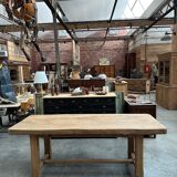 Solid oak campaign table