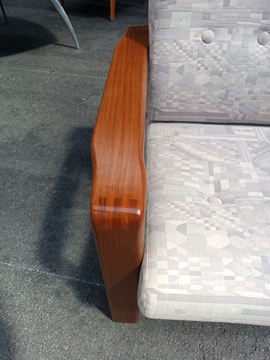 Scandinavian armchair solid teak 60s