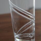 Set de 6 grands verres en cristal gravé signés
