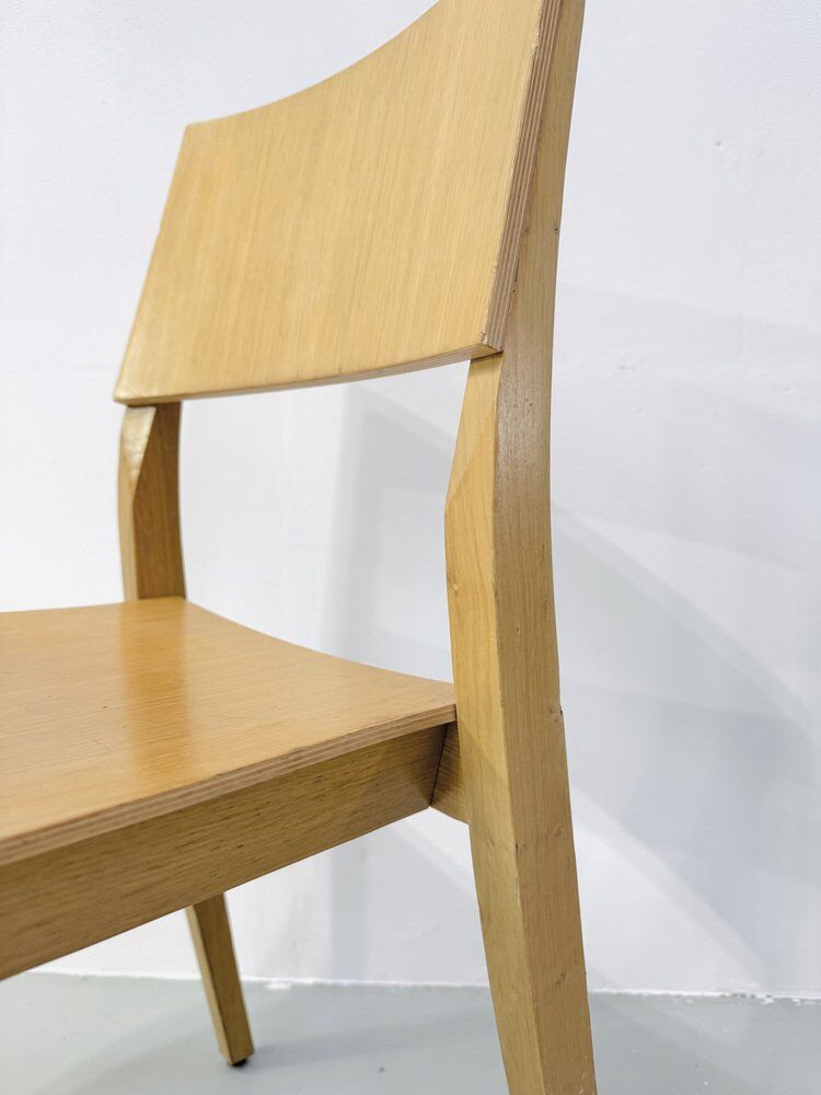 Danish beech dining chairs, 1980s, set of 6