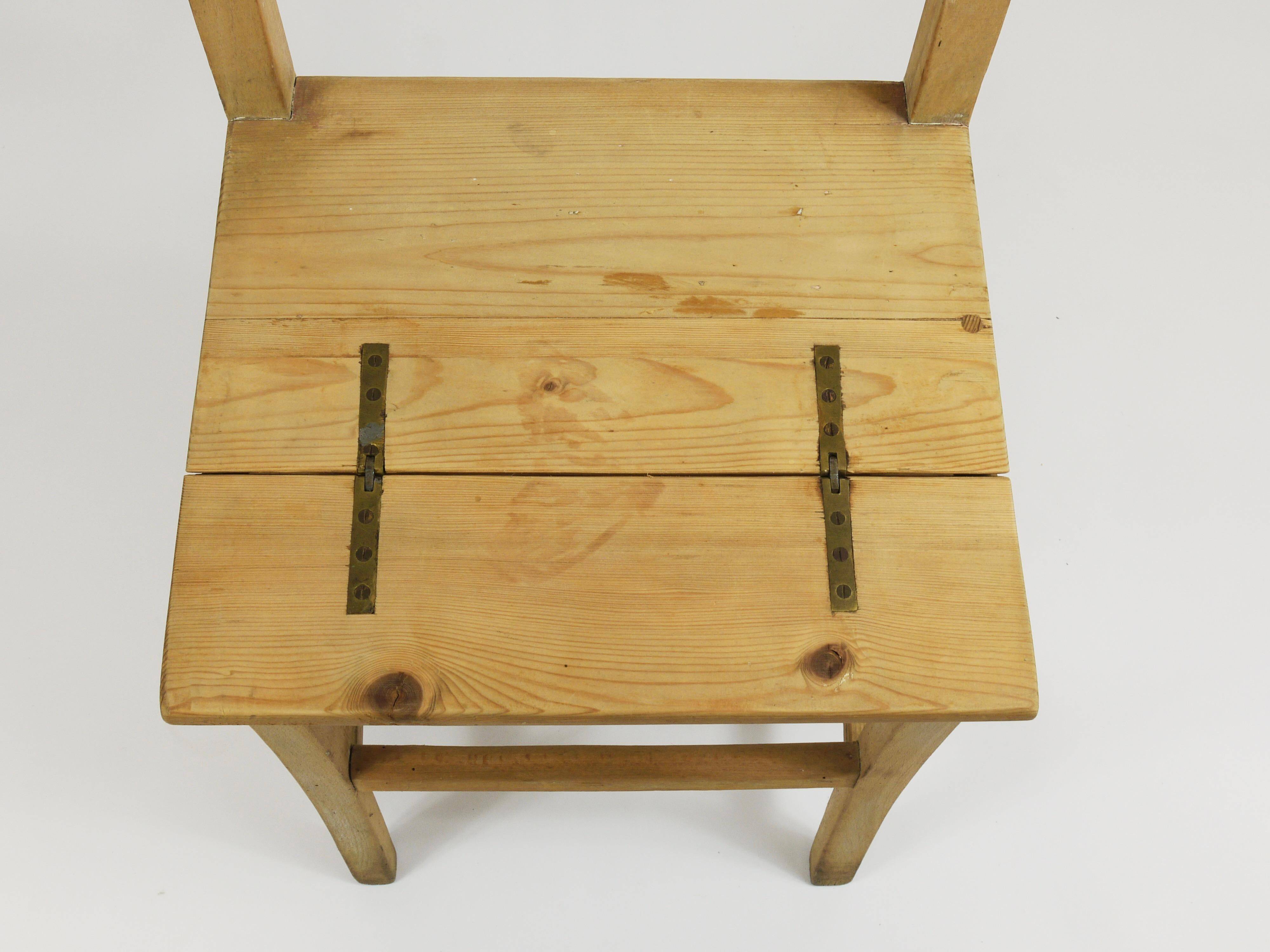 Folding metamorphic library ladder, Arts & Crafts, Vienna, 1900s