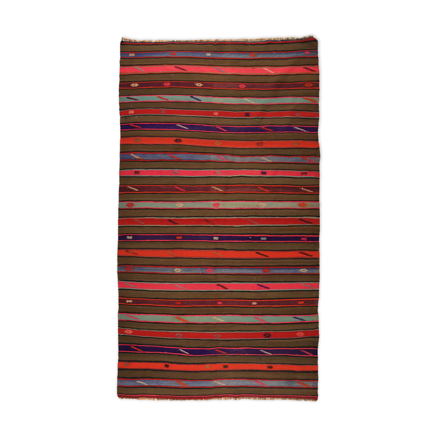 Anatolian handmade kilim rug 282 cm x 157 cm