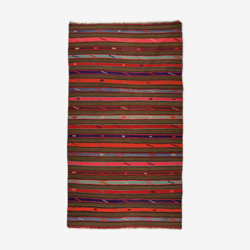 Anatolian handmade kilim rug 282 cm x 157 cm