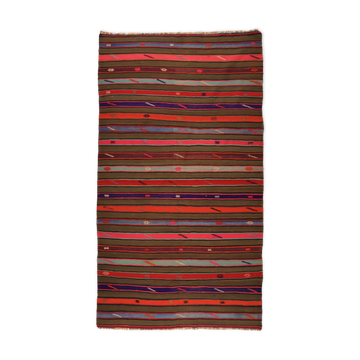 Tapis kilim anatolien fait à la main 282 cm x 157 cm