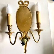 Louis XVI Wall Lamp Lucien Gau Mirror