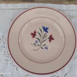Round dish 30s earthenware K&G Lunéville model Denise