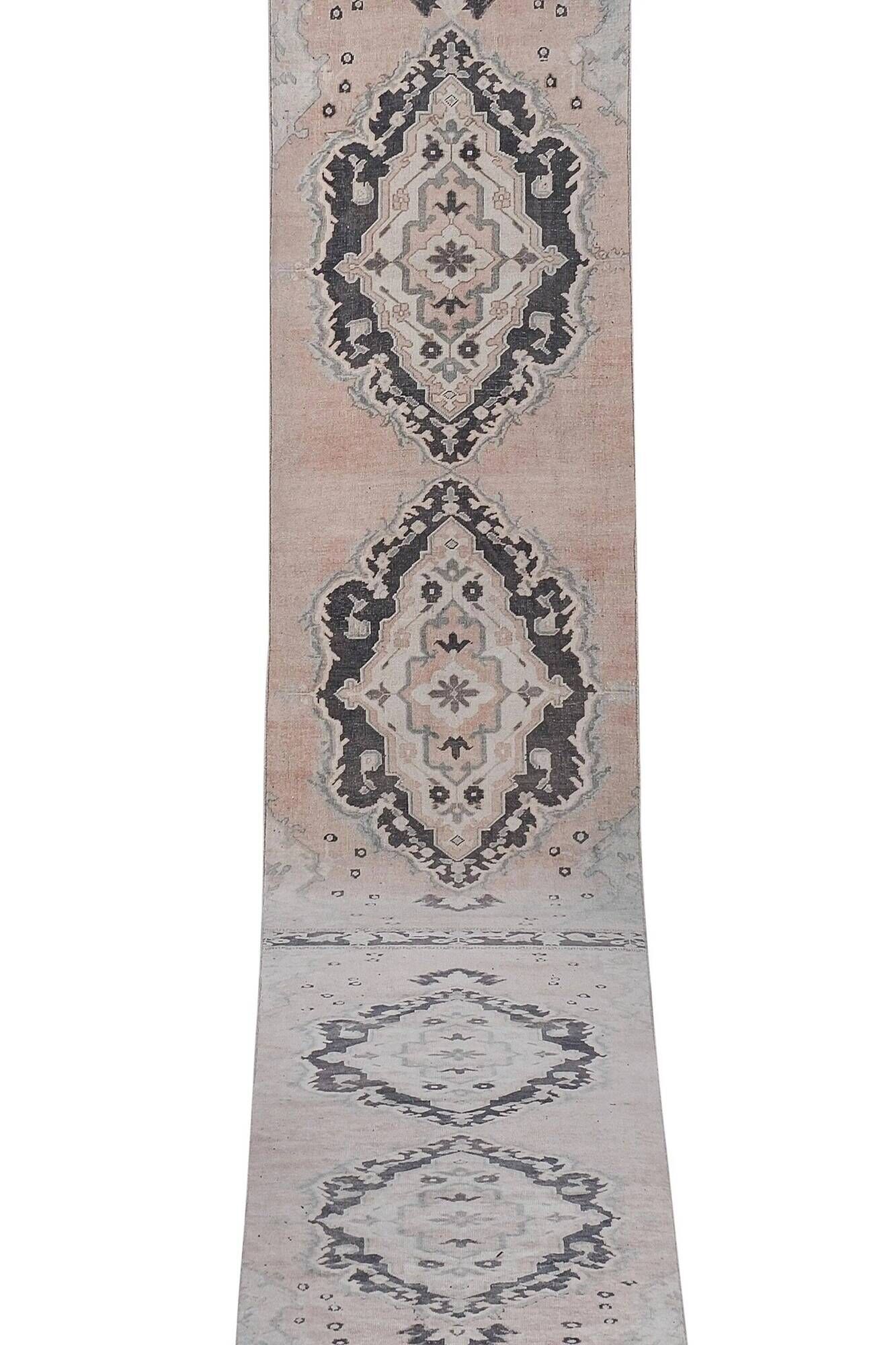 Vintage Turkish hallway rug 98x680 cm