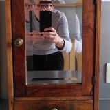 Medicine cabinet with beveled mirror