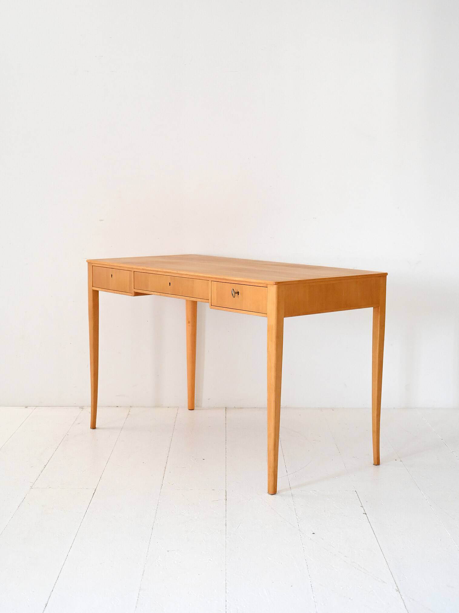 Swedish Light Birch Desk by Carl Malmsten for Åfors, 1940s
