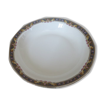 Hollow dish " jean boyer " limoges porcelain, floral pattern 20 years