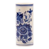 Vintage cylindrical vase in Delft blue pottery - Royal Delfts Blauw - H 15 cm