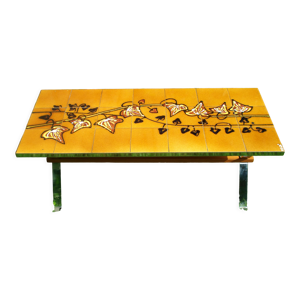 Table basse ceramique vintage 1960