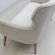 After Gio Ponti Mid-Century Modern Italian Velvet Small Sofa, 1950s
