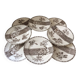 8 Terre de Fer dessert plates, 19th century