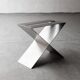 Contemporary stainless steel side table by Lena Coupez, Belgium, 2024