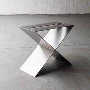Contemporary stainless steel side table by Lena Coupez, Belgium, 2024