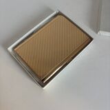 Vintage 1960s gold-plated cigarette case from France - 13 x 10 cm