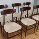 Rare set of 6 vintage Italian rope chairs by Eredi Marelli, 1950