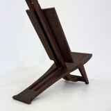 Chaise décorative antique avec sculpture en bois africain