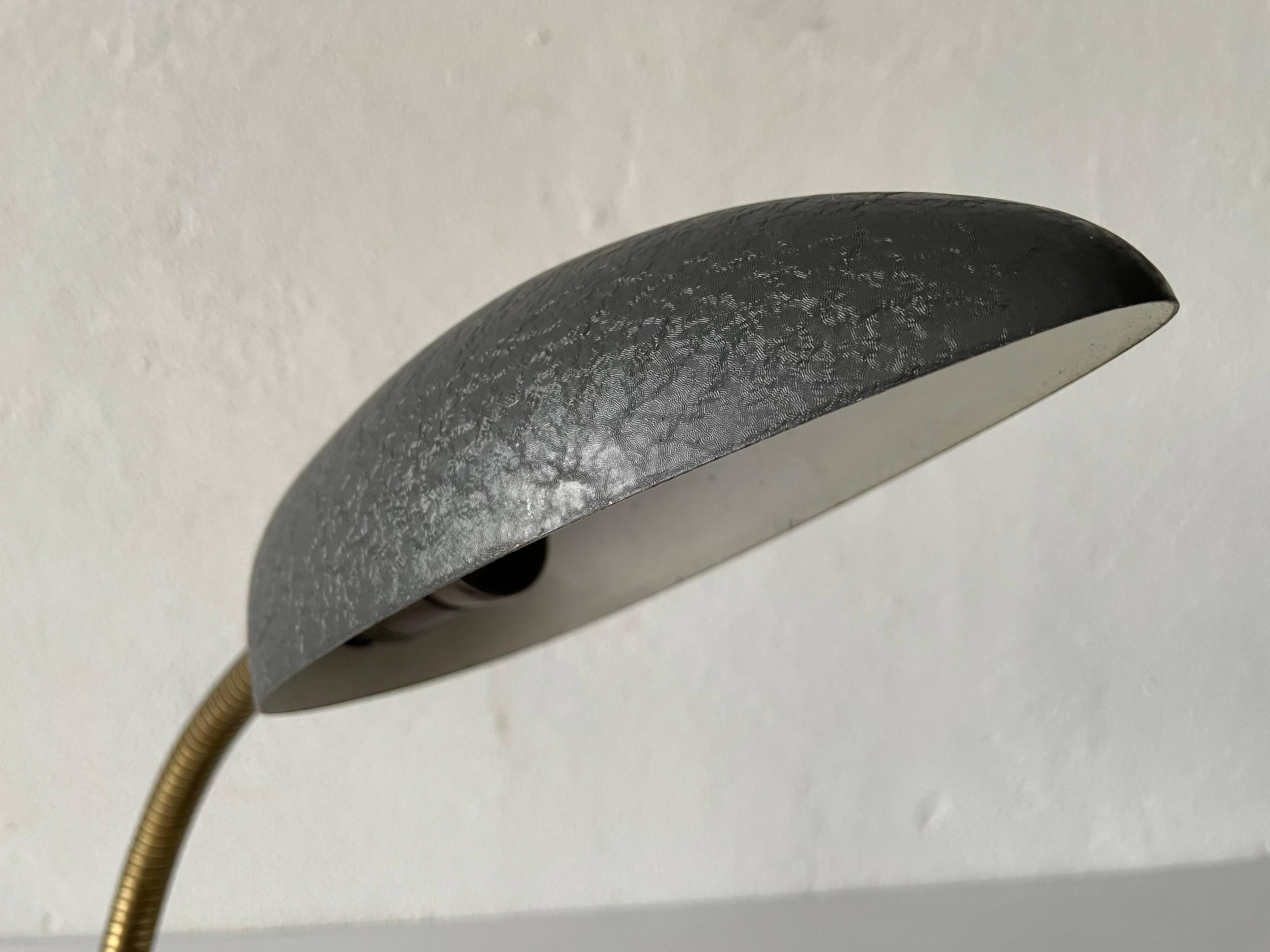 Mid-century grey metal desk lamp, 1960s, Germany