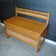 Coffre banc rotin 1960 vintage