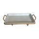 Plate Arabia Finland in faience and rattan 1960