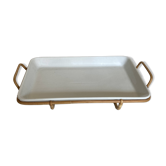 Plate Arabia Finland in faience and rattan 1960