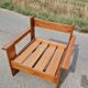 Pair of brutalist pine armchairs circa 1960