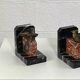 Vintage marble and brass bookend