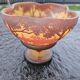 Large bowl on pedestal Daum Nancy – Lakeside landscape 1910