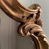 Golden resin shell mirror  46x75cm