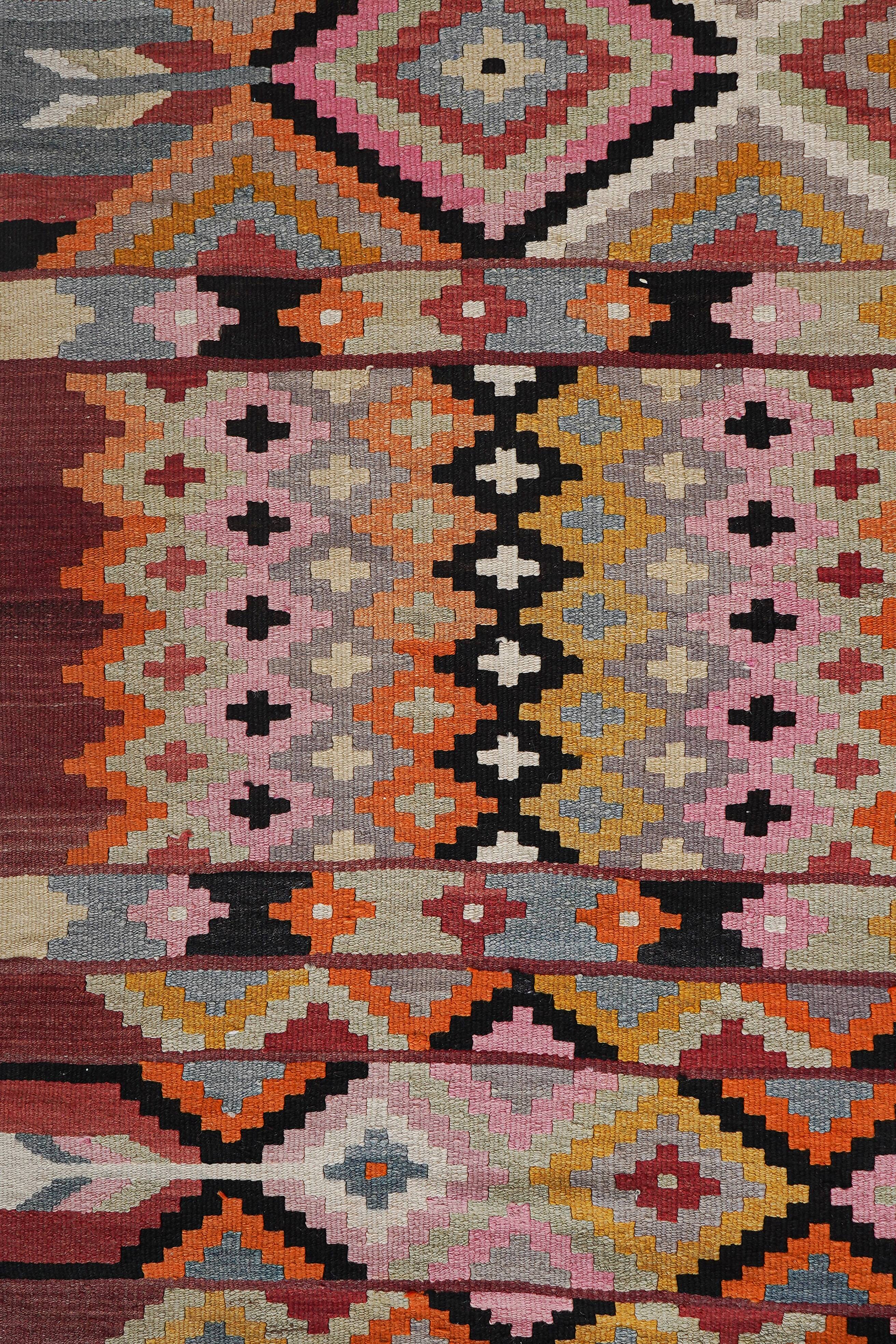 Vintage Turkish Oushak Handwoven Rug 82x443 cm