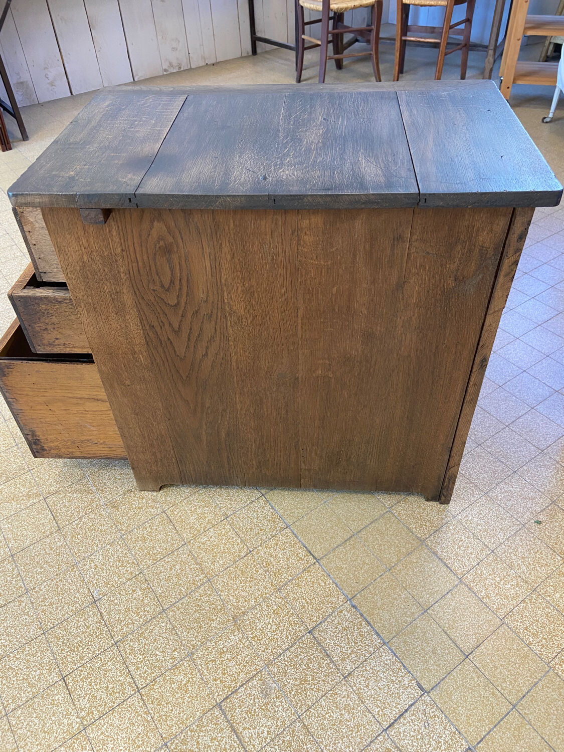 Solid oak office pedestal