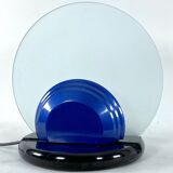 Mid-Century Gong table lamp in marble and glass by Bruno Gecchelin for Skipper. Italy 1981