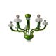 Green Murano Glass Chandelier with Trasparent Rostrato Boubeches from Simoe