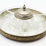 Old dish with glass compartments