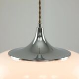 Space Age White Pendant Lamp from Guzzini, 1960s