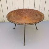 Curved table ferrotine sewing ball of vintage wool