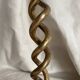 Pair of twisted brass candlesticks