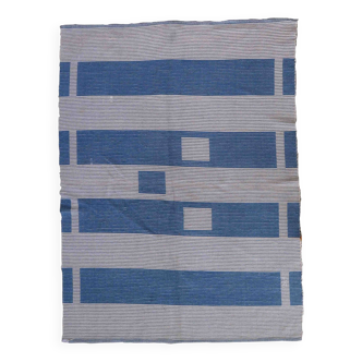 Tapis Vintage Dhurri Indien en Coton (141cm x 193cm), Années 1970