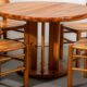 Ranier Daumiller dining room set with 4 chairs and round dining table