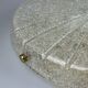 60s 70s Ceiling Light Lamp Plafoniere Flush Mount Ice Glass Hillebrand