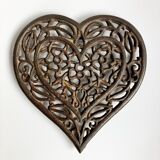 Wrought iron heart trivet