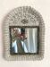 Vintage woven rattan mirror