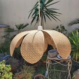Vintage rattan canning flower suspension