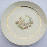 Set 12 plates Gien 1960 Japanese gardens variations in minor yellow