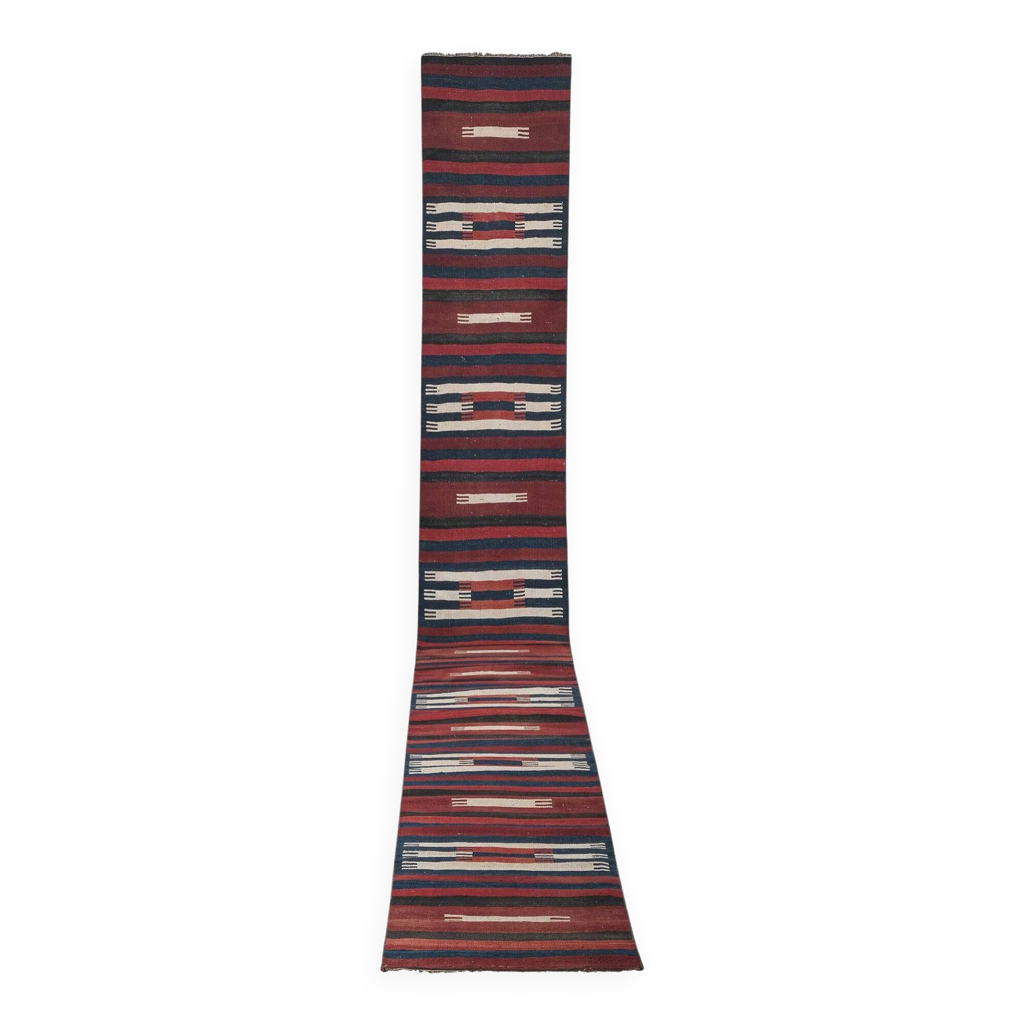Vintage Turkish hallway rug 78x705 cm